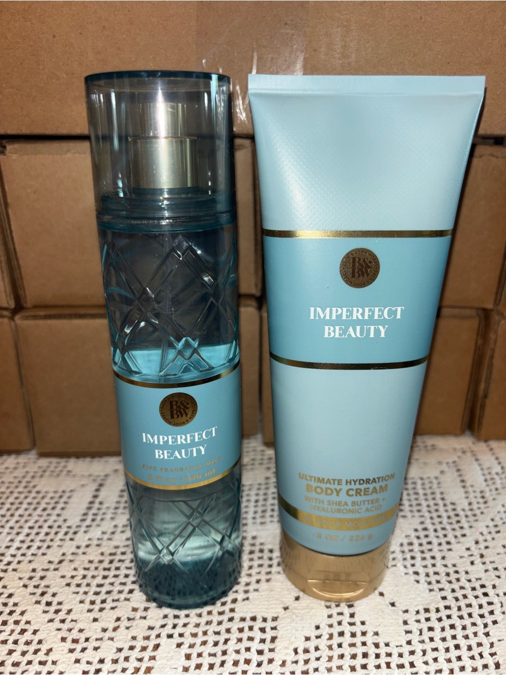 (2026) Imperfect Beauty Light Blue Hydrating Body Cream & Fragrance Mist Set